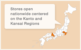 Stores open nationwide centered on Kanto and Kansai Regions