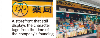 創業当時のキャラクター・ロゴマークを残す店頭